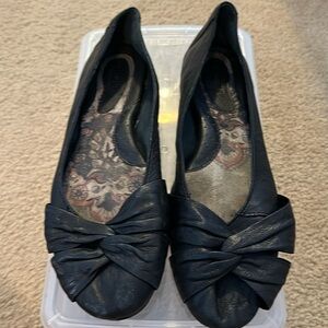 Born Black Leather Ballet Flats
